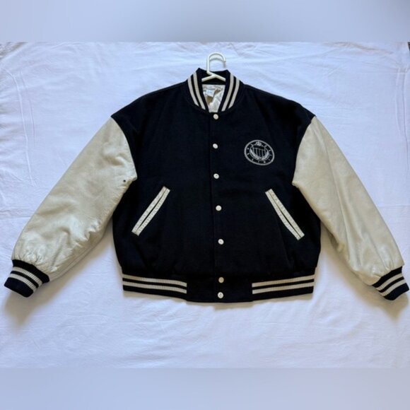 Vintage The Limited Unisex Varsity Jacket Leather Size M/L International Style - Picture 1 of 15